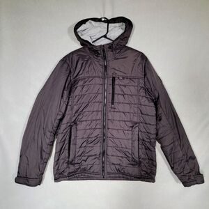 Gerry Mens Lined Quilted Insulated Hooded Full Zip Puffer Jacket Size Medium